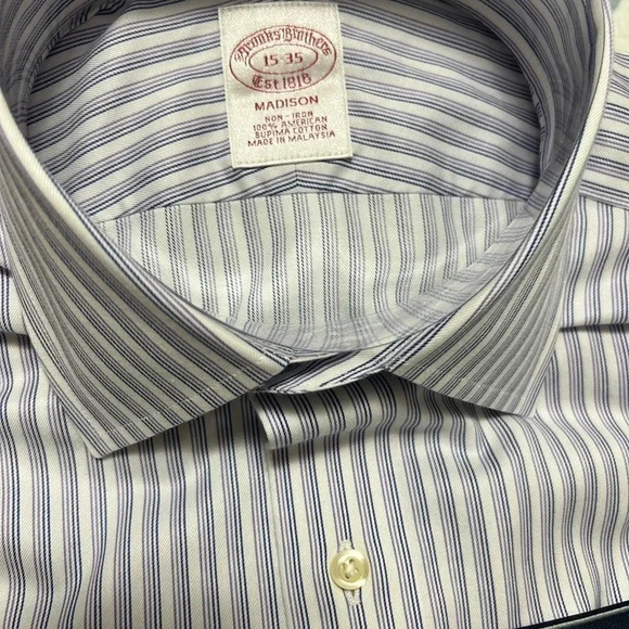 NEW Brooks Brothers Madison Longsleeves Shirt 15/35 - Picture 2 of 3